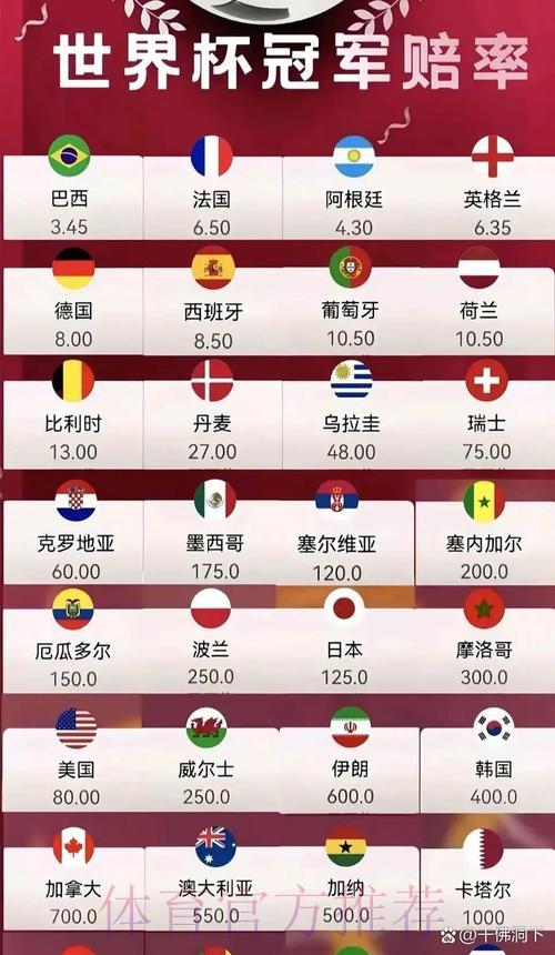 2026年世界杯夺冠赔率全面解析：各国争冠实力深度排行榜